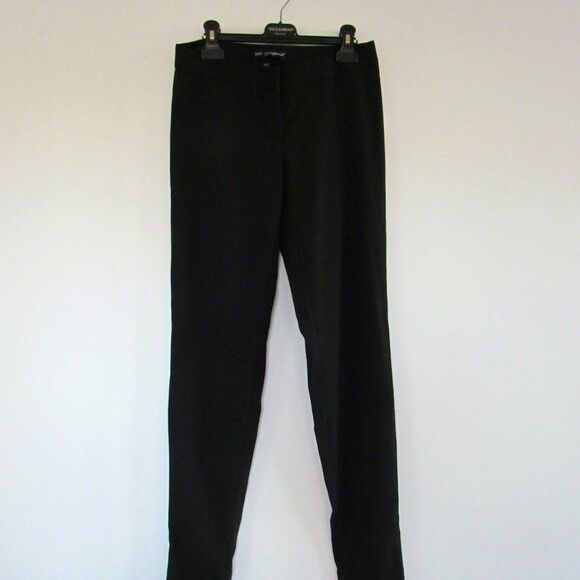 NEW Dolce & Gabbana Black Over Shoe or Boot Wool Pants Sz 4 38 Extra Long - Picture 1 of 12